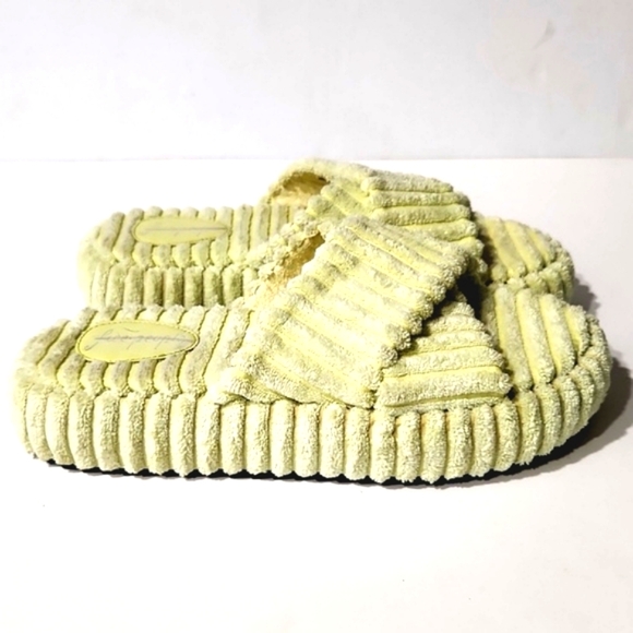 NEW Free People Two Days in Ibiza Key Lime Terry Cloth Platform Sandals Size 9.5 - Picture 3 of 13